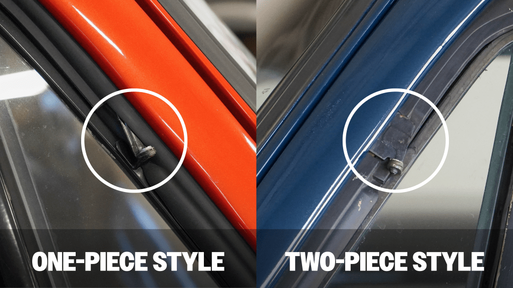 One-piece vs. Two-piece style vent window weatherstrips