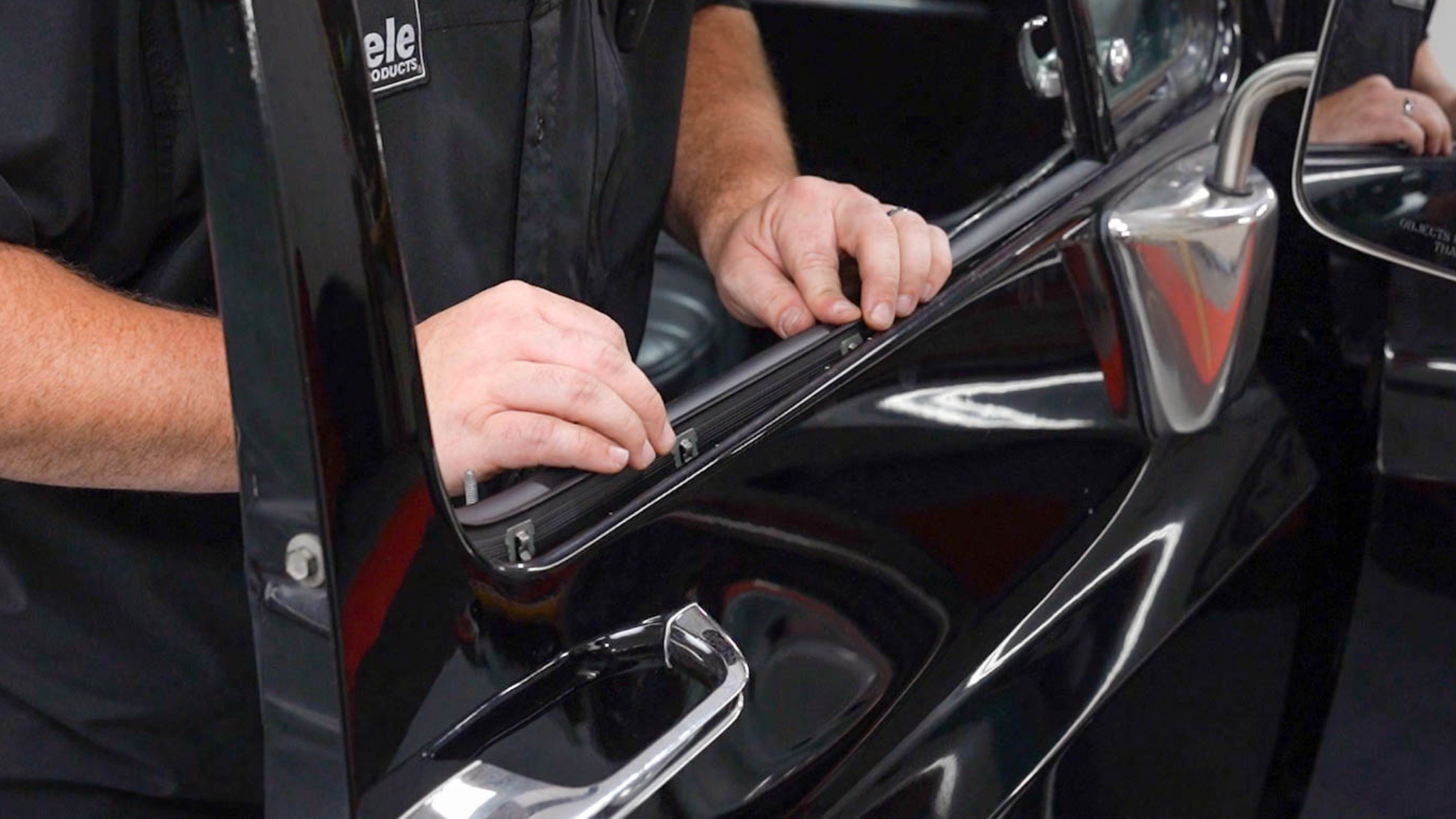 Installing the new outer window felt weatherstrip