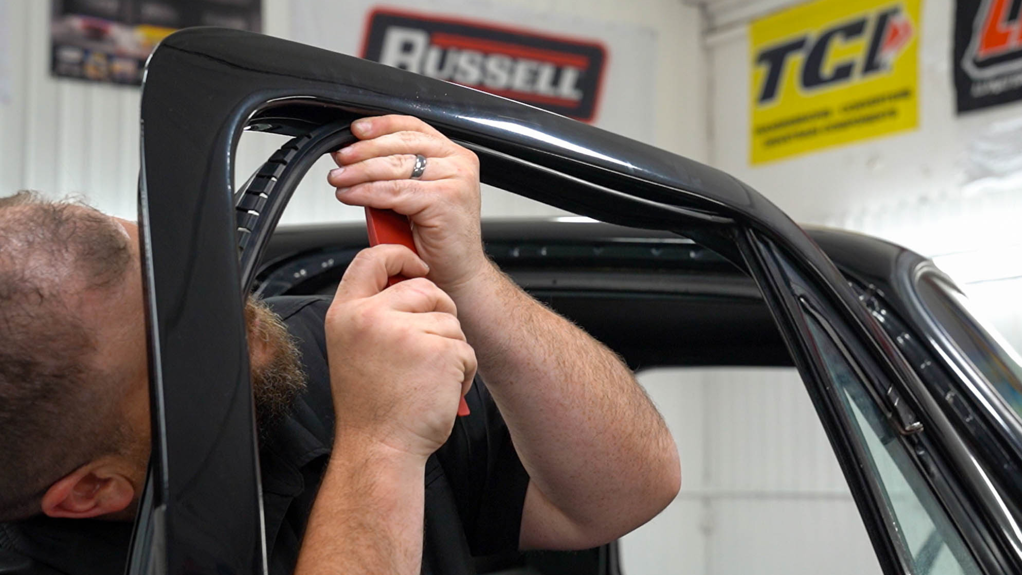 Installing the new run channel weatherstripping